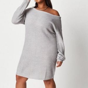 Off the shoulder sweater dress